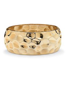 Hammered-Style Bangle Bracelet by PalmBeach Jewelry