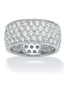 Cubic Zirconia Eternity Band by PalmBeach Jewelry