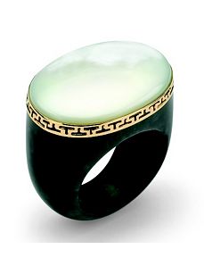 Jade & Mother-of-Pearl Ring by PalmBeach Jewelry