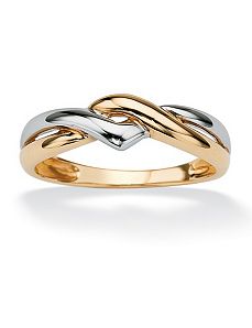 Tutone 10k Gold Twist Ring by PalmBeach Jewelry