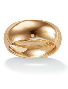 10k Gold Wedding Band 8 mm by PalmBeach Jewelry