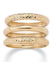 Set of 3 10k Gold Bands by Palm Beach Jewelry