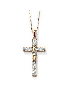 Diamond Accent Cross Pendant by PalmBeach Jewelry