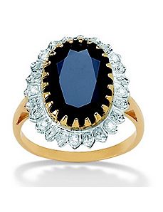 Sapphire and Diamond Accent Ring by PalmBeach Jewelry