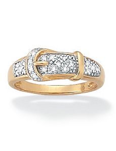 Diamond Buckle Ring by PalmBeach Jewelry
