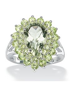 Green Amethyst and Peridot Ring by PalmBeach Jewelry