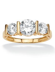 Channel-Setcubic zirconia Ring by PalmBeach Jewelry