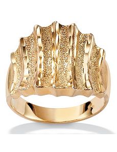 Textured Concave Ring by PalmBeach Jewelry