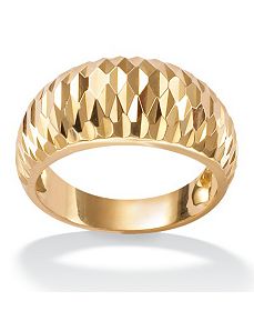 Diamond-Cut Dome Ring by PalmBeach Jewelry