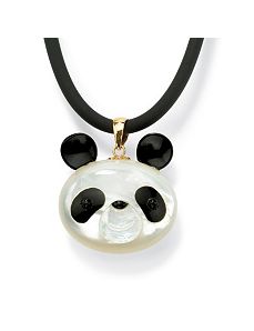 Mother-of-Pearl/Recon. Onyx Pendant by PalmBeach Jewelry