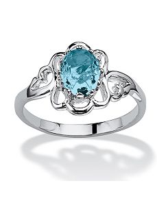 Simulated Birthstone SS by PalmBeach Jewelry