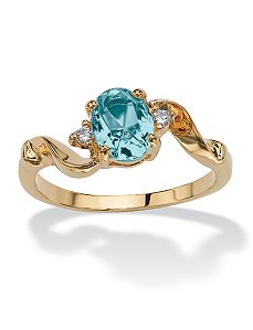 Simulated Birthstone Ring by PalmBeach Jewelry