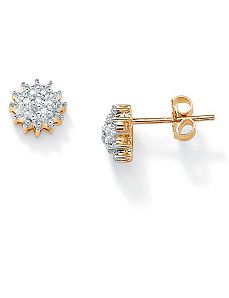 Diamond Accent Pierced Earrings by PalmBeach Jewelry