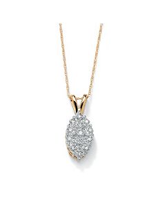 Diamond Pave Cluster Pendant by PalmBeach Jewelry