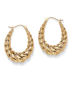Perforated Shrimp-Style Earrings by PalmBeach Jewelry