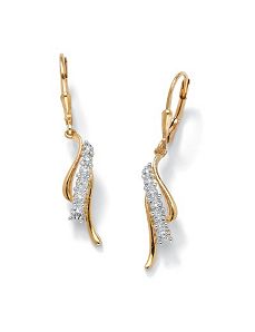 Diamond Accent Pierced Earrings by PalmBeach Jewelry