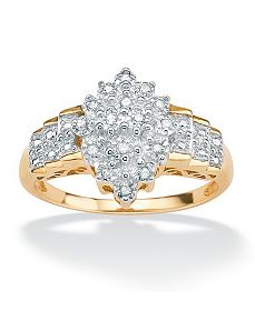 Diamond Cutout Step Ring by PalmBeach Jewelry