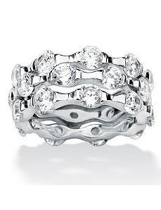 Set of Threecubic zirconia Rings by PalmBeach Jewelry