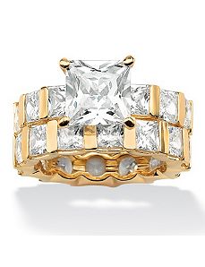 Princess-Cutcubic zirconia Wedding Ring Set by PalmBeach Jewelry