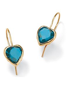Heart-Shaped Birthstone Earrings by PalmBeach Jewelry