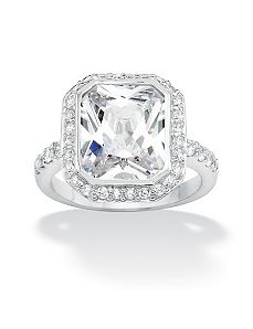 Bezel-Setcubic zirconia Ring by PalmBeach Jewelry