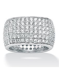 Cubic Zirconia Eternity Band by PalmBeach Jewelry