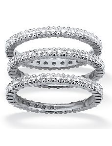 Set of Three Eternity Bands by PalmBeach Jewelry