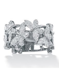 Diamond Accent Butterfly Band by PalmBeach Jewelry