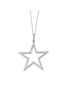 Diamond Star-Sharped Pendant by PalmBeach Jewelry