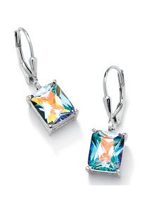 Aurora Borealiscubic zirconia Pierced Earrings by PalmBeach Jewelry