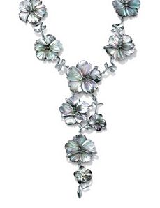 Black Mother-of-Pearl Necklace by PalmBeach Jewelry