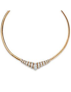 Diamond Chevron Necklace by PalmBeach Jewelry