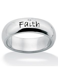 Cubic Zirconia"Faith"Band by PalmBeach Jewelry