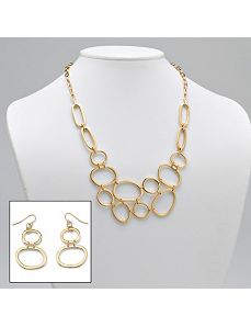 Multi-Circle Necklace/Earring Set by PalmBeach Jewelry