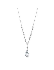 Cubic Zirconia Pendant-Necklace by PalmBeach Jewelry