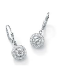 Cubic Zirconia Pierced Earrings by Palm Beach Jewelry