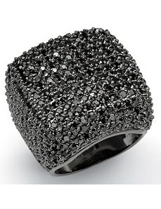 Blackcubic zirconia Dome Ring by PalmBeach Jewelry