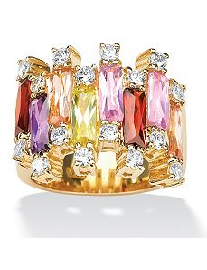 Multi-Coloredcubic zirconia Ring by PalmBeach Jewelry