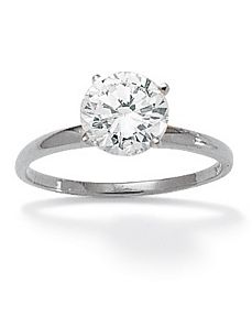 Cubic Zirconia Solitaire Ring by PalmBeach Jewelry