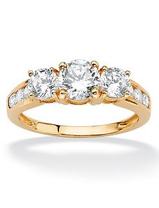 Roundcubic zirconia Ring by PalmBeach Jewelry