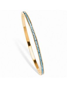 Birthstone Eternity Bangle Bracelet by PalmBeach Jewelry