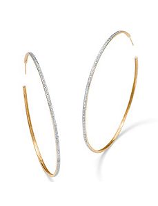 Diamond Accent Hoop Earrings by PalmBeach Jewelry