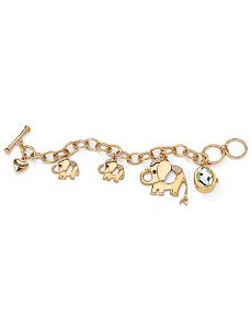 Elephant Charm Bracelet Watch by PalmBeach Jewelry