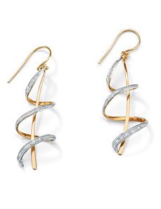 Diamond Accent Pierced Earrings by PalmBeach Jewelry