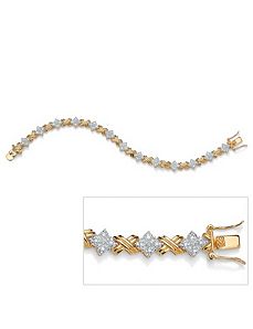 Diamond"X & O"Bracelet by PalmBeach Jewelry
