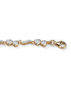 Diamond Heart and Wings Anklet by PalmBeach Jewelry