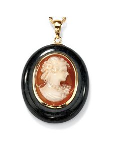 Onyx Cameo Pendant by PalmBeach Jewelry