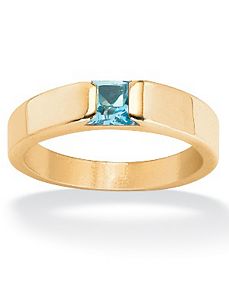 Princess-Cut Birthstone Stack Ring by PalmBeach Jewelry