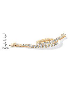 Cubic Zirconia 18k Gold over Silver Bracelet by PalmBeach Jewelry