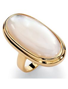 Oval-Shaped Mother-of-Pearl Ring by PalmBeach Jewelry
